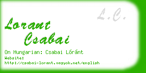 lorant csabai business card